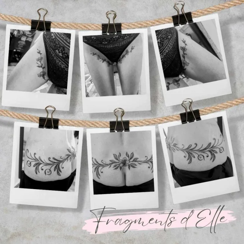 Tatouages avec traits fins à Bordeaux, Noaillan, Fragments d'Elle