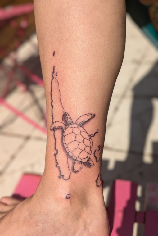 Tatouage Nouvelle-Calédonie et tortue de mer, Fragments d'Elle 